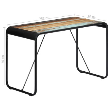 vidaXL Τραπεζαρία 118x60x76cm από Μασίφ Ανακυκλωμένο Ξύλο 1 τεμ.