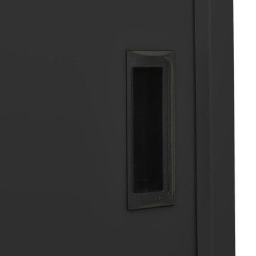 vidaXL Ντουλάπα Γραφείου Συρόμενη Πόρτα Ανθρακί 90x40x180cm Ατσάλινη 1 τεμ.