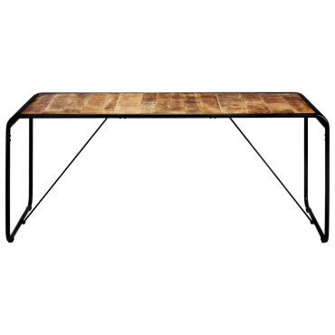 vidaXL Τραπεζαρία 180x90x76cm από Μασίφ Ακατέργαστο Ξύλο Μάνγκο 1 τεμ.