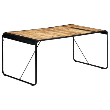 vidaXL Τραπεζαρία 180x90x76cm από Μασίφ Ακατέργαστο Ξύλο Μάνγκο 1 τεμ.