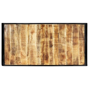 vidaXL Τραπεζαρία 180x90x76cm από Μασίφ Ακατέργαστο Ξύλο Μάνγκο 1 τεμ.