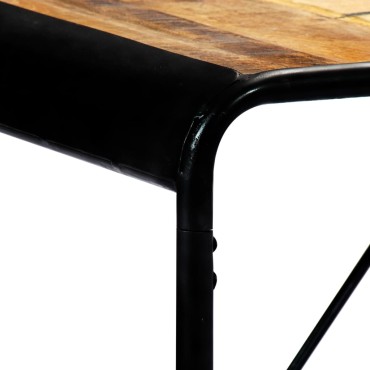 vidaXL Τραπεζαρία 180x90x76cm από Μασίφ Ακατέργαστο Ξύλο Μάνγκο 1 τεμ.