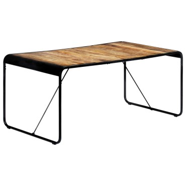 vidaXL Τραπεζαρία 180x90x76cm από Μασίφ Ακατέργαστο Ξύλο Μάνγκο 1 τεμ.