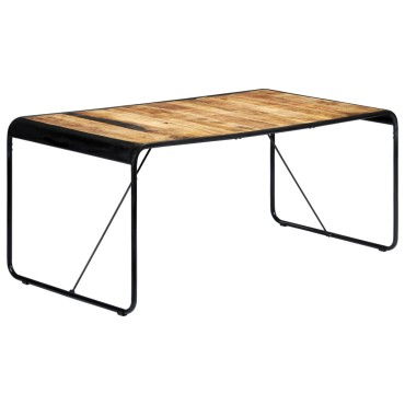 vidaXL Τραπεζαρία 180x90x76cm από Μασίφ Ακατέργαστο Ξύλο Μάνγκο 1 τεμ.