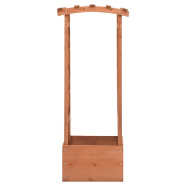 vidaXL Γλάστρα με Καφασωτό Αψίδα 49x39x117 εκ. από Μασίφ Ξύλο Ελάτης