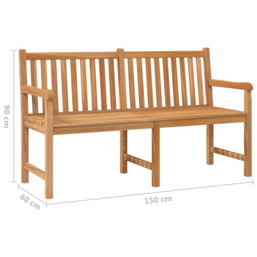 vidaXL Παγκάκι Κήπου από Μασίφ Ξύλο Teak 150x60x90cm 1 τεμ.