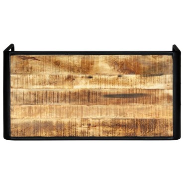vidaXL Τραπεζαρία 118x60x76cm από Μασίφ Ακατέργαστο Ξύλο Μάνγκο 1 τεμ.