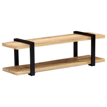 vidaXL Έπιπλο Τηλεόρασης 130x40x40cm από Μασίφ Ξύλο Μάνγκο