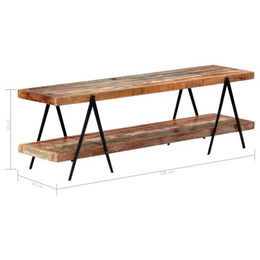vidaXL Έπιπλο Τηλεόρασης 160x40x50cm από Μασίφ Ανακυκλωμένο Ξύλο