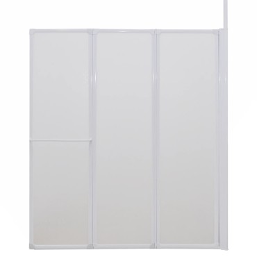 Διαχωριστικό Μπάνιου Επιτοίχιο Σχήμα L 70x120x137εκ 4 Πτυσσόμενα Πάνελ