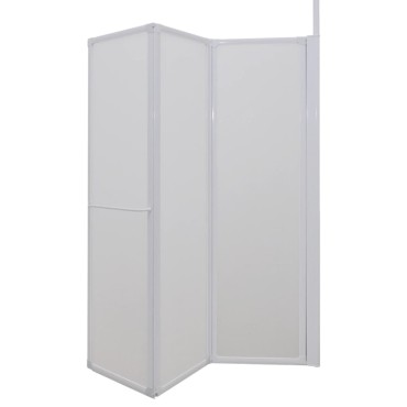 Διαχωριστικό Μπάνιου Επιτοίχιο Σχήμα L 70x120x137εκ 4 Πτυσσόμενα Πάνελ