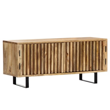 vidaXL Έπιπλο Τηλεόρασης 90x30x40cm από Μασίφ Ξύλο Μάνγκο