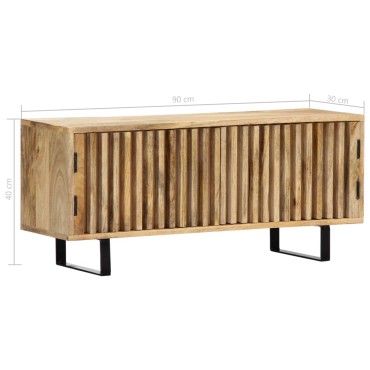 vidaXL Έπιπλο Τηλεόρασης 90x30x40cm από Μασίφ Ξύλο Μάνγκο