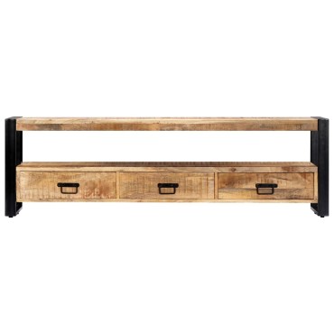 vidaXL Έπιπλο Τηλεόρασης 150x30x45cm από Μασίφ Ξύλο Μάνγκο