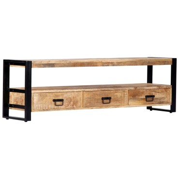 vidaXL Έπιπλο Τηλεόρασης 150x30x45cm από Μασίφ Ξύλο Μάνγκο
