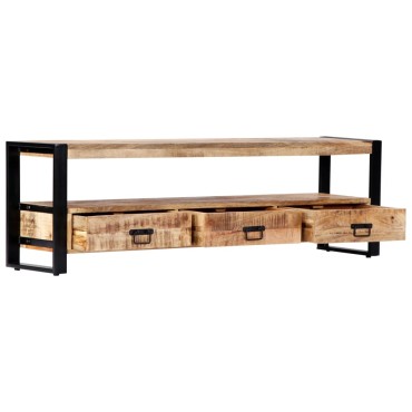 vidaXL Έπιπλο Τηλεόρασης 150x30x45cm από Μασίφ Ξύλο Μάνγκο