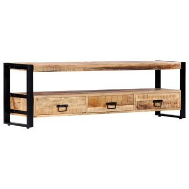 vidaXL Έπιπλο Τηλεόρασης 150x30x45cm από Μασίφ Ξύλο Μάνγκο