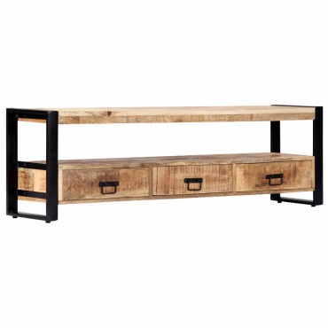 vidaXL Έπιπλο Τηλεόρασης 150x30x45cm από Μασίφ Ξύλο Μάνγκο