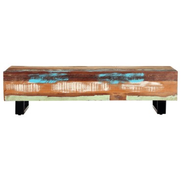 vidaXL Τραπεζάκι Σαλονιού 120x50x30cm Ανακυκλωμένο Ξύλο/Ατσάλι 1 τεμ.