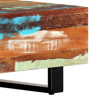 vidaXL Τραπεζάκι Σαλονιού 120x50x30cm Ανακυκλωμένο Ξύλο/Ατσάλι 1 τεμ.