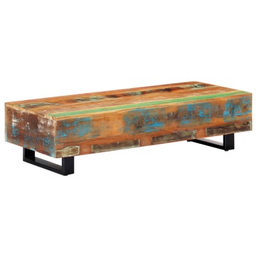 vidaXL Τραπεζάκι Σαλονιού 120x50x30cm Ανακυκλωμένο Ξύλο/Ατσάλι 1 τεμ.