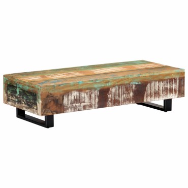 vidaXL Τραπεζάκι Σαλονιού 120x50x30cm Ανακυκλωμένο Ξύλο/Ατσάλι 1 τεμ.