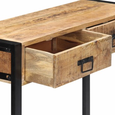 vidaXL Τραπέζι Κονσόλα 90x30x75cm από Μασίφ Ξύλο Μάνγκο 1 τεμ.
