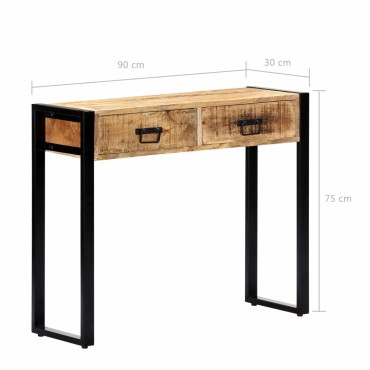 vidaXL Τραπέζι Κονσόλα 90x30x75cm από Μασίφ Ξύλο Μάνγκο 1 τεμ.