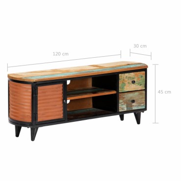 vidaXL Έπιπλο Τηλεόρασης 120x30x45cm από Μασίφ Ανακυκλωμένο Ξύλο