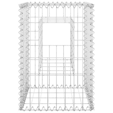 vidaXL Συρματοκιβώτια Στύλοι 2 τεμ. 40 x 40 x 60 εκ. Σιδερένιοι