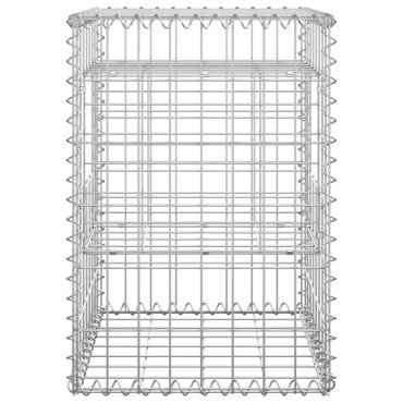 vidaXL Συρματοκιβώτια Στύλοι 2 τεμ. 40 x 40 x 60 εκ. Σιδερένιοι