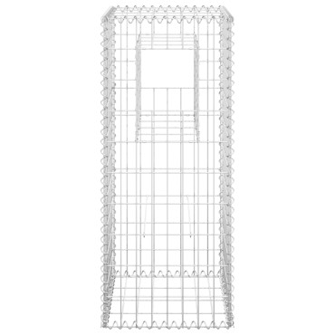 vidaXL Συρματοκιβώτια Στύλοι 2 τεμ. 40 x 40 x 100 εκ. Σιδερένιοι