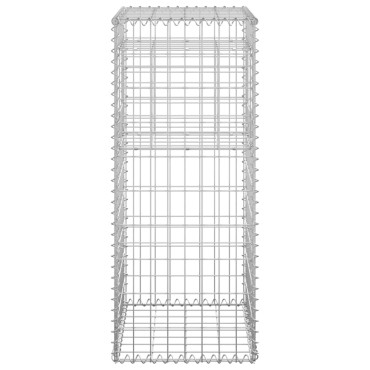 vidaXL Συρματοκιβώτια Στύλοι 2 τεμ. 40 x 40 x 100 εκ. Σιδερένιοι