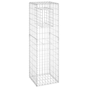 vidaXL Συρματοκιβώτιο Στύλος 40x40x140cm Σιδερένιο