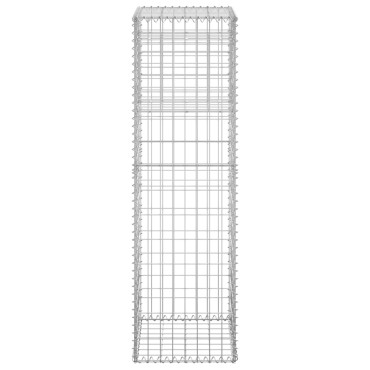 vidaXL Συρματοκιβώτια Στύλοι 2 τεμ. 40x40x140cm Σιδερένιοι
