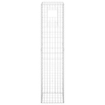 vidaXL Συρματοκιβώτια Στύλοι 2 τεμ. 40x40x180cm Σιδερένιοι