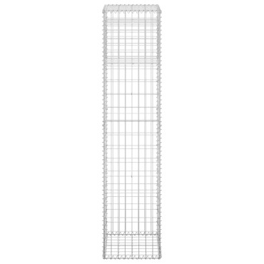 vidaXL Συρματοκιβώτια Στύλοι 2 τεμ. 40x40x180cm Σιδερένιοι