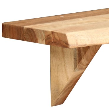 vidaXL Ράφια Τοίχου 2 τεμ. 90x20x18cm από Μασίφ Ξύλο Ακακίας