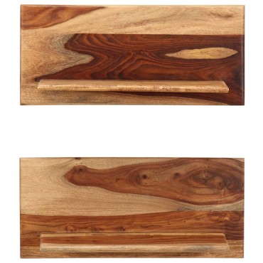 vidaXL Ράφια Τοίχου 2 τεμ. 58x26x20cm από Μασίφ Ξύλο Ακακίας