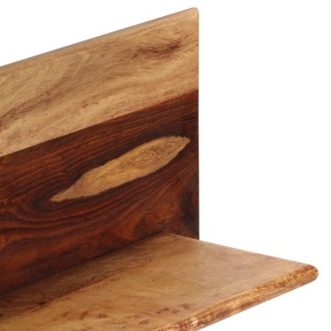vidaXL Ράφια Τοίχου 2 τεμ. 58x26x20cm από Μασίφ Ξύλο Ακακίας