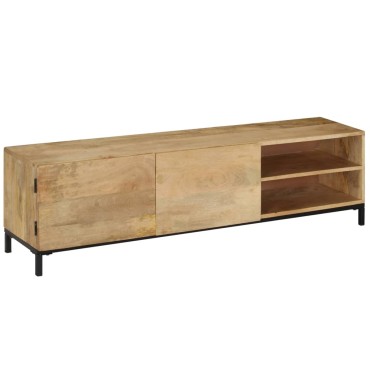vidaXL Έπιπλο Τηλεόρασης 145x30x41cm από Μασίφ Ξύλο Μάνγκο