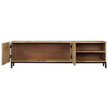 vidaXL Έπιπλο Τηλεόρασης 145x30x41cm από Μασίφ Ξύλο Μάνγκο