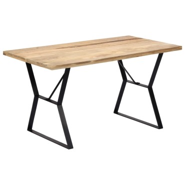 vidaXL Τραπεζαρία 140x80x76cm από Μασίφ Ξύλο Μάνγκο 1 τεμ.
