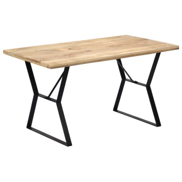 vidaXL Τραπεζαρία 140x80x76cm από Μασίφ Ξύλο Μάνγκο 1 τεμ.