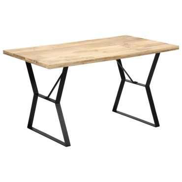 vidaXL Τραπεζαρία 140x80x76cm από Μασίφ Ξύλο Μάνγκο 1 τεμ.