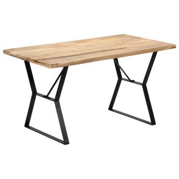 vidaXL Τραπεζαρία 140x80x76cm από Μασίφ Ξύλο Μάνγκο 1 τεμ.