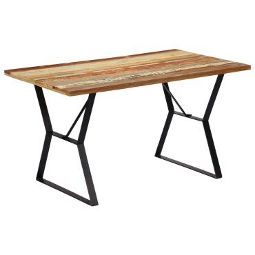 vidaXL Τραπεζαρία 140x80x76cm από Μασίφ Ανακυκλωμένο Ξύλο 1 τεμ.