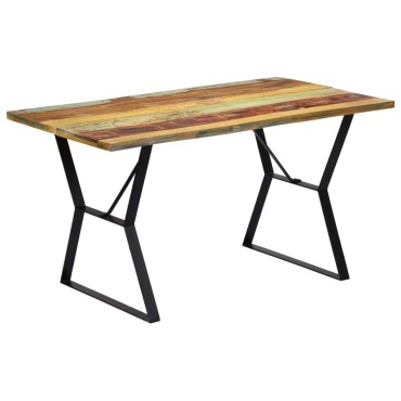 vidaXL Τραπεζαρία 140x80x76cm από Μασίφ Ανακυκλωμένο Ξύλο 1 τεμ.