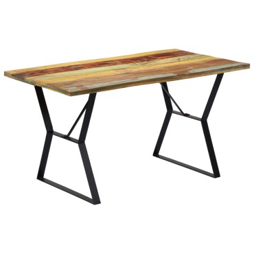 vidaXL Τραπεζαρία 140x80x76cm από Μασίφ Ανακυκλωμένο Ξύλο 1 τεμ.