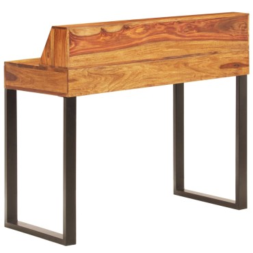 vidaXL Γραφείο 110x50x94cm από Μασίφ Ξύλο Ακακίας και Ατσάλι 1 τεμ.